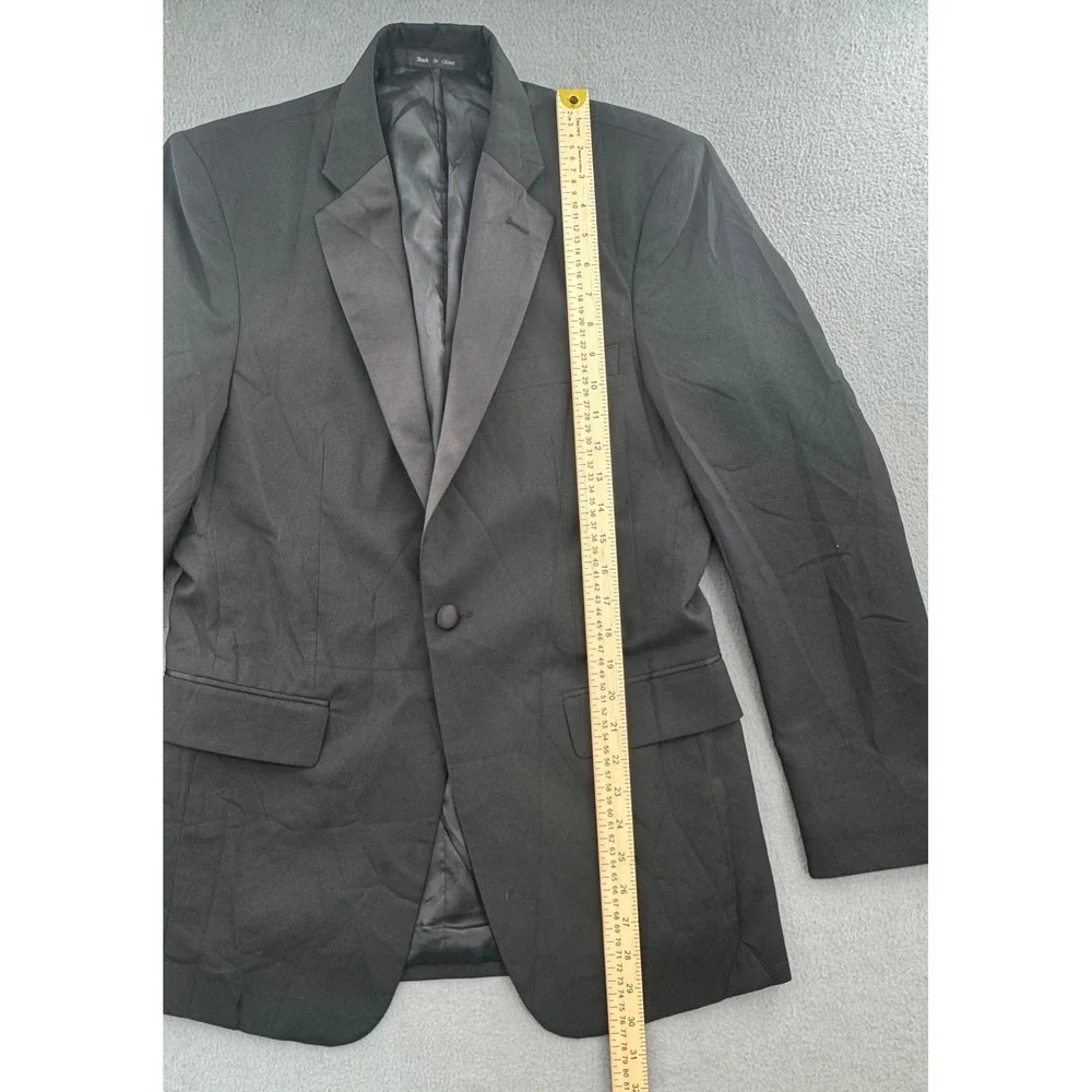 Neil Allyn Tuxedo Jacket 34R Black  Peak Lapel Single Button Coat Formalwear